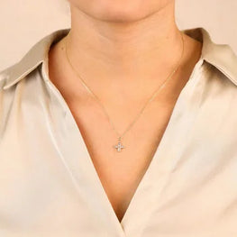 Elegant Clover Charm Silver Necklace