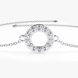 Diamond Circle 925 Sterling Silver Stunning Bracelet