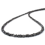 2.9 mm to 3.5 mm black rough diamond beads with raw gemstone styling