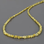 2.9 mm to 3.5 mm yellow rough diamond beads with raw gemstone styling