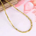 2.9 mm to 3.5 mm yellow rough diamond beads with raw gemstone styling