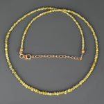 2.9 mm to 3.5 mm yellow rough diamond beads with raw gemstone styling