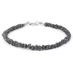Natural rough diamond bracelet with raw uncut diamonds set in gold handmade luxury fine jewelry bracelet