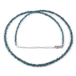 Contemporary Blue Colored beads necklace with elegant modern jewelry appeal
