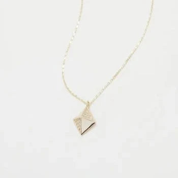 Pyramid Charm Sterling Silver Necklace