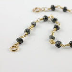 Natural 10.00Ct Grey rough bracelet beads with refined modern gemstone design