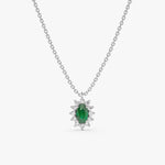 4.76 Ct Genuine Green Diamond Necklace Elegant Luxury Pendant Fine Jewelry Gift for Women