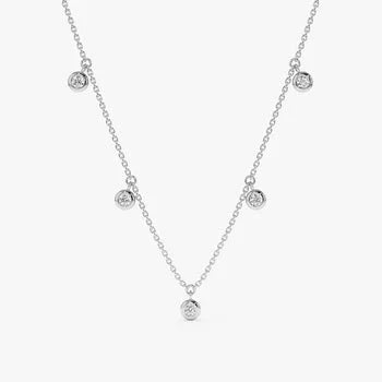 Round Cut Charm Delicate Necklace