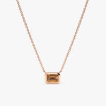 0.53 Ct genuine Brown gemstone pendant necklace with soft sparkle and elegant design, perfect for delicate fine jewelry and everyday styling