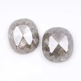 5.85 Ct , Salt and Pepper Oval Shape Minimal Diamond Pair, Earrings Jewelry Diamond Pair, Best Price Diamond Pair