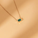 1.05 Ct Genuine Green Diamond Necklace Classic Minimalist Pendant Elegant Fine Jewelry for Women