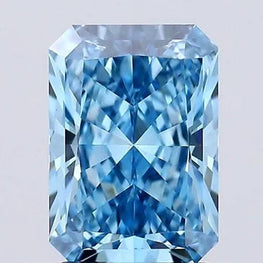 Radiant Shape Lab Created Vivid Blue Loose Diamond