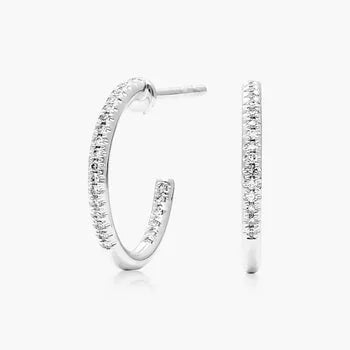 Classic Hoops Personalized Silver Earring Gift