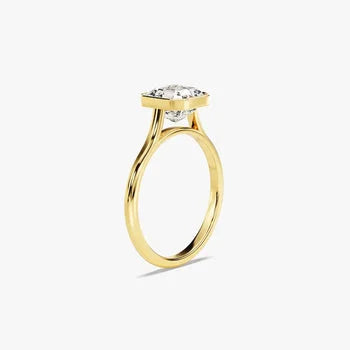 Asscher Cut Solitaire Delicated Ring