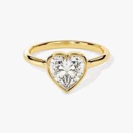 Heart Shape Bezel Set Stunning Ring