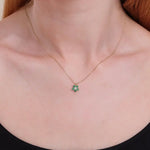 0.60 Ct genuine green gemstone pendant necklace with vibrant color and elegant design, ideal for fine jewelry and stylish everyday wear