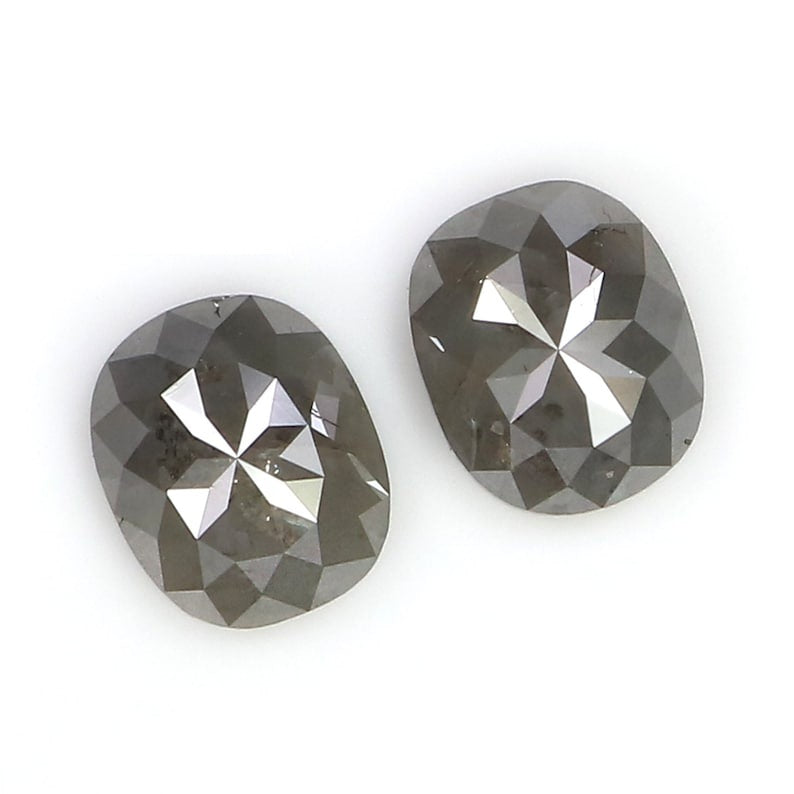 1.70 CT Natural Loose Cushion Pair Diamond Grey Color Diamond Natural Loose Diamond Cushion Diamond Cushion Cut Pair Diamond - Jay Amar Gems