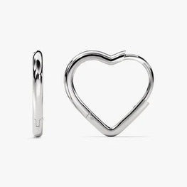 925 Sterling Silver Open Heart Hoops Earring Deliacted Earring For Anniversary Gift