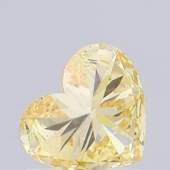 Yellow Heart Shape Lab Grown Diamond