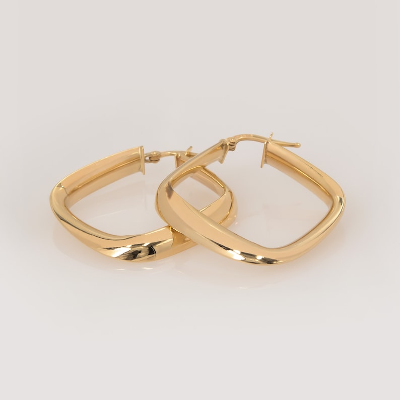 Triangle Hoops Dainty Earring 925 Sterling Silver Geometrical Hoop Statement Earrings - Jay Amar Gems