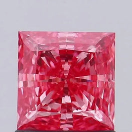 Princess Shape Vivid Pink Lab Created Diamond