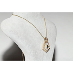 0.55 CT lab created gemstone pendant necklace featuring a sparkling gemstone in an elegant fine jewelry setting for women