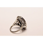 Victorian cameo ring in black onyx with hand carved lady design set in solid gold vintage style jewelry