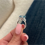 Stunning 4 ct round brilliant diamond showcasing intense fire and clarity