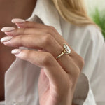 Round diamond engagement ring with a sparkling round cut diamond for engagement