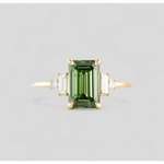 2.39 Ct fancy vivid green lab grown diamond in emerald cut, vibrant step cut loose diamond for custom engagement ring or fine jewelry