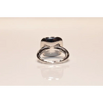 Fashion lab created gemstone ring with citrine stone and brilliant diamond highlights