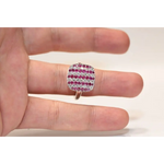 Fashion lab created gemstone ring with citrine stone and brilliant diamond highlights