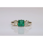 lassic lab created gemstone ring with oval amethyst stone and sparkling diamond band