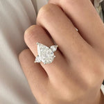 4 carat pear cut diamond with elongated teardrop shape and exceptional brilliance