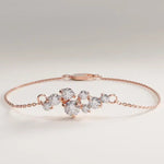 Pandora diamond bracelet paired with womens tennis bracelet and diamond bracelet for women luxury style.