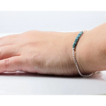6.49 Ct blue rough diamond 2 to 3 mm bracelet with raw gemstone styling