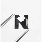 0.77 Ct natural loose black alphabet N diamond, black diamond, raw diamonds, best man made diamonds, gia certified diamonds.