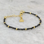 15.65 Ct black Colored rough diamond bracelet with raw gemstone styling