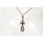 2.50 ct natural rose cut diamond pendant with vintage design in fine handcrafted jewelry
