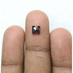 0.77 Ct natural loose black alphabet N diamond, black diamond, raw diamonds, best man made diamonds, gia certified diamonds.