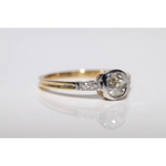Premium lab grown ring round diamond solitaire in gold setting with elegant and classic look