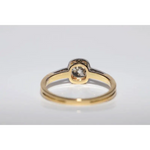 Premium lab grown ring round diamond solitaire in gold setting with elegant and classic look