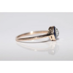 Fine lab grown ring with round cut diamond in gold solitaire style for engagement and daily wear