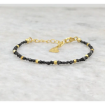 15.65 Ct black rough diamond bracelet with raw gemstone styling