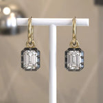Elegant lab created diamond stud and drop earrings for women eco friendly jewelry