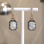 Elegant lab created diamond stud and drop earrings for women eco friendly jewelry