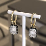 Elegant lab created diamond stud and drop earrings for women eco friendly jewelry