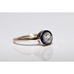 Fine lab grown ring with round cut diamond in gold solitaire style for engagement and daily wear