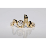 Graceful lab grown ring round cut diamond solitaire gold ring designed for modern elegance