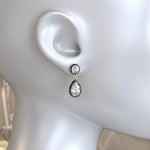 4.00 Ct oval pear cut lab grown diamond earrings minimalist everyday wear elegant fine jewelry sparkling design